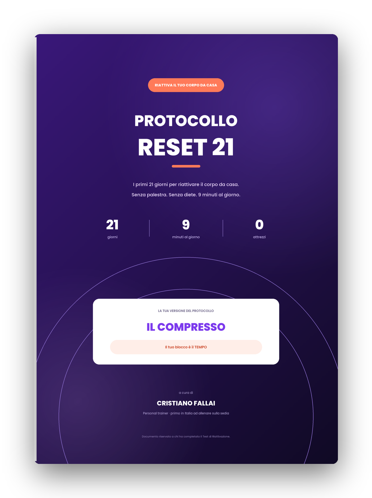 Copertina del Protocollo RESET 21